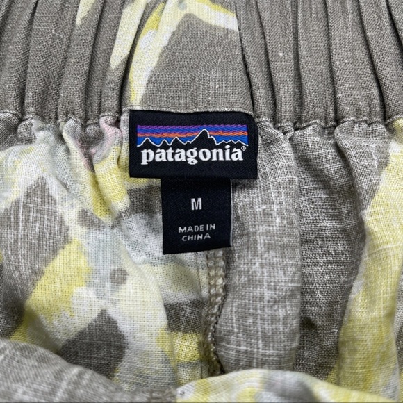 Patagonia Garden Island Shorts Medium wrap front Palms Of My Heart Gray Hemp - Picture 4 of 6